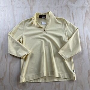 Honda Pullover Shirt Mens Large White 1/4 Zip Textured Nylon 3/4 Sleeve Moto